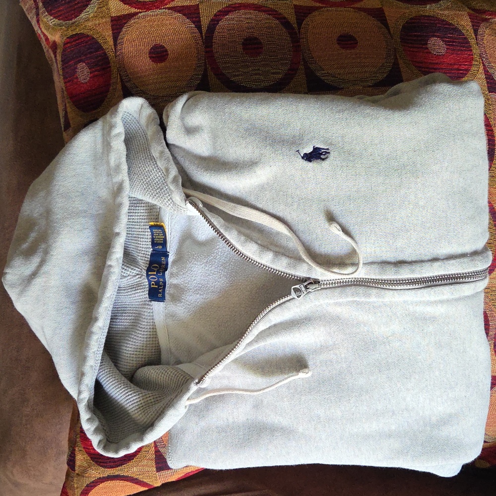 Light Gray Zip-Up Hoodie